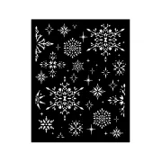   Vastag stencil 20 x 25 cm - The Owl's House - snowflakes