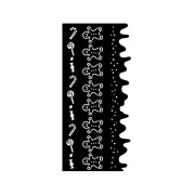 Vastag stencil 12 X 25 cm - Candy Christmas - stripes