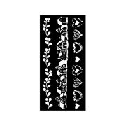 Vastag stencil 12 x 25 cm - The Owl's House - 3 stripes