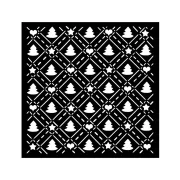 Vastag stencil 18 x 18 cm - Candy Christmas - tree pattern