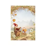 Dekupázs rizspapír - Whispering woods gnome - A4
