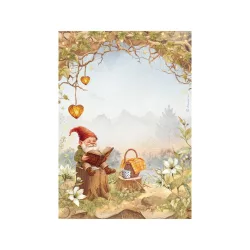 Dekupázs rizspapír - Whispering woods gnome - A4