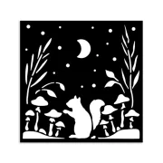 Vastag stencil 12 X 12 cm - Herbarium Silvae squirrel