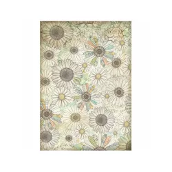 Dekupázs rizspapír - Daisy Art stylized daisy pattern - A4