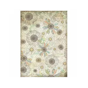 Dekupázs rizspapír - Daisy Art stylized daisy pattern - A4
