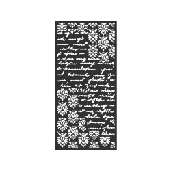 Vastag stencil 12 X 25 cm -   Secret Diary seal and writings