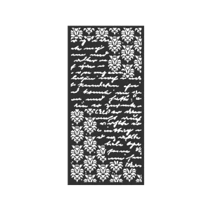 Vastag stencil 12 X 25 cm -   Secret Diary seal and writings