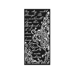  Vastag stencil 12 X 25 cm - Secret Diary Frieze with lettering