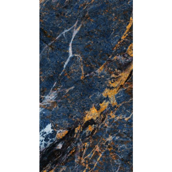 Márvány mintás falpanel - 1220 x 2440 mm - fekete - kék - narancs