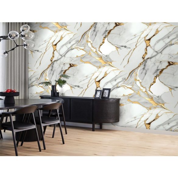 Márvány mintás falpanel - 1220 x 2440 mm - szürke - arany
