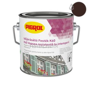 Pigrol K60 Időjárásálló festék - sötétbarna - 2,5 l