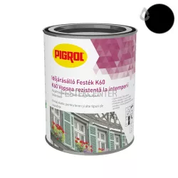 Pigrol K60 Időjárásálló festék - fekete - 0,75 l