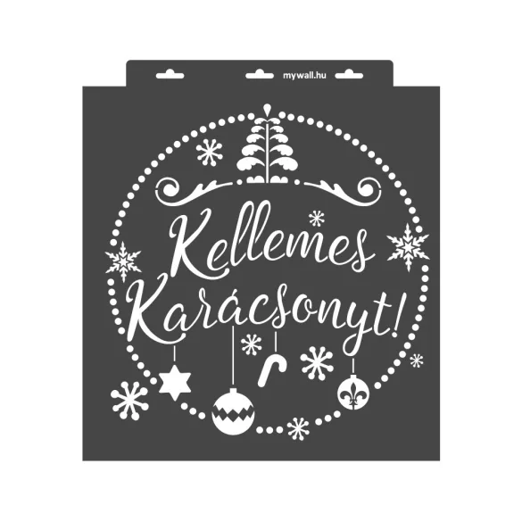 Stencil 28 x 29 cm - Kellemes karácsonyt!