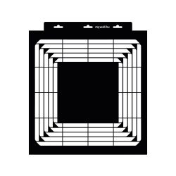 Stencil 34 x 34 cm - Illúzió 04 - nagy