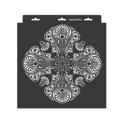 Stencil 25 x 25 cm - Artdeco 05 - tortatál