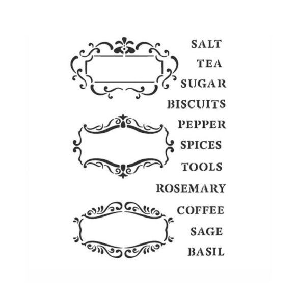 Stencil G méret 21 x 29,7 cm - Kitchen tag