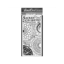   Stencil TD méret 12 x 25 cm - 0,5 mm - Természeti geometria