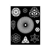 Vastag stencil 20 X 25 cm - Cosmos infinity symbols