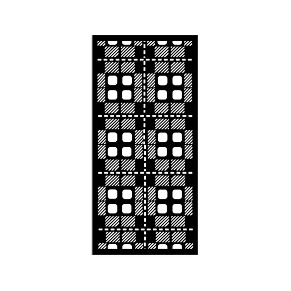 Vastag stencil 12 x 25 cm - Gear up for Christmas fabric pattern