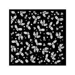   Vastag stencil - Classic Chrismas gooseberry pattern - 18 x 18 cm